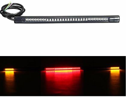 Leeminus Universal Motorbike Rear Tail Brake Stop Turn Signal 48 LED SMD Light Strip