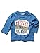 M&Co Baby Boy Blue Long Sleeve Round Neck Totally Awesome Grandson Printed Slogan T-Shirt Blue 3/6 Mnths
