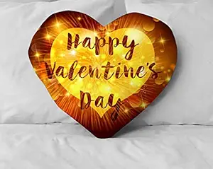 DreamVio Love Heart Shaped Velvet Cushion/Plush/Pillow for Gifting on Birthdays,Anniversaries, Valentine Day Color - Multi (Size- 15x17 inch) Shape 39