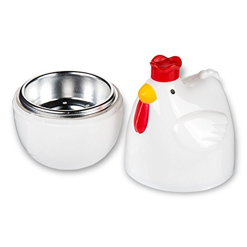 HC-Handel 923268 Mikrowellen-Eierkocher „Chicken“ Kunststoff/Metall 11 cm weiß - 3