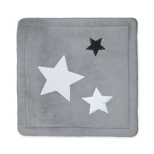 BEMINI - Tapis de Parc - 100 x100 cm - Collection Stary - motifs étoiles Gris foncé -  en Terry