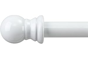 DAKEPOLE Barras de Cortina Extensibles con Pieza Final Redonda, 76-213cm, Juego de Barras de Cortina Robustas de Acero Inoxidable