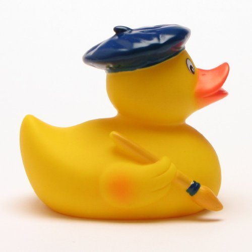 DUCKSHOP | Badeente Maler | Quietscheente | L: 7,5 cm