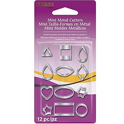 Artemio POAMMC Set de 12 Mini Emporte Pièces, Métal, Argenté, 7,5 x 2 x 15,1 cm
