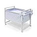 Cambrass 56 x 90 x 73 cm Wooden Bedside Crib Next with Fabrics Collection Ter (Blue/ White Spotted)