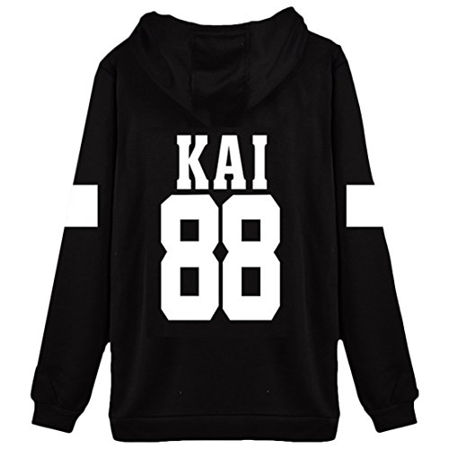 Partiss Unisex EXO Hoodie Numbers Print Coat,Chinese 3XL,Kai