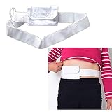 G Tube Holder Catheter Peg Tube Bag Cover Drainage Belt Abdpminal Dialysis Protector Fixation Device Medical Professional Nursing for Patients (White)