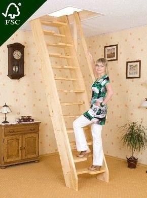 Preisvergleich Produktbild Oman Raumspartreppe Ente 60,5 x 300 Holz