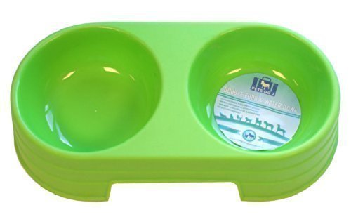 plastic double dog bowl