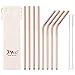 Produktbild JOYECO Edelstahl Trinkhalme Wiederverwendbares Metall Eco Strohhalm für 20oz Becher mit 8 Stück, 215mm x 6mm, Roségold