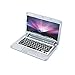 Produktbild Naisicatar 1pc Mini Laptop Doll House Decor Exquisite Puppenhaus Zubehör Laptop mit Apfel-Zeichen und Schirm-Silber für Puppe 06.01 12.01 Spaß-Spielzeug für Kinder