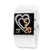 Price comparison product image Watch Deals Zonman Stylish Heart-shaped LED Fashion Creative Soft Silicone Strap Student's Waterproof Wrist Watch (White)