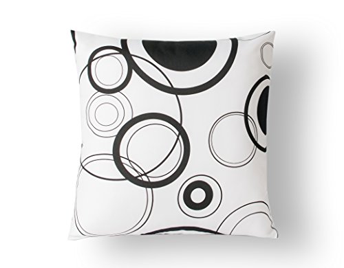 Kissenhülle Black & White Deko modern Kissenbezug Kissen ca. 40x40 cm #1454 (weiß, ca. 40x40 cm)