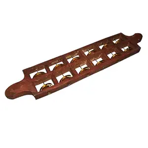 DakshCraft Jhika Cymbal Handmade Indian Musical Instrument (Brown) -6 Bells