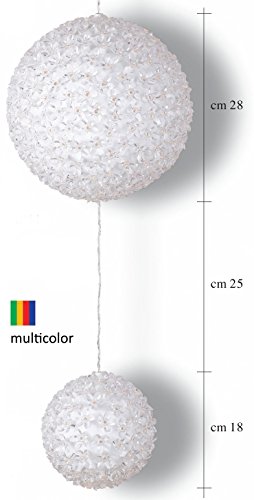 spécification Double boule lumineuse 400 LED multicolore motif pétales avec manette jeux lumière