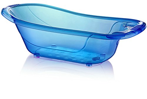 Large 50 Litre Aqua BLUE Clear / Transparent Baby Bath Tub