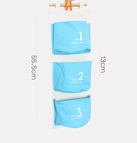 cdet Aufbewahrungstasche Süße hängende Aufbewahrung Pocket Kosmetik Tasche Reise Tasche Home Supplies blau - 2