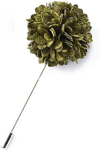 Bodhi2000 Men's Lapel Stick Brooch Pin Flower Handmade Boutonniere for Suit Tuxedo