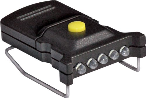 Cyclops Micro Hat Clip Light - 5 Led Bulb White 10 Lumens, Super Bright LED’s with Built-in 15 Angle tilt