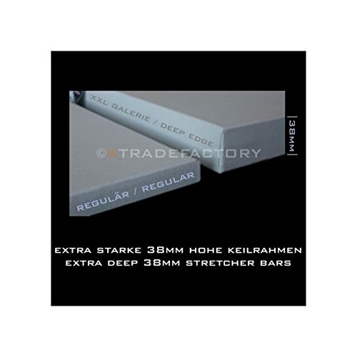 4 DEEP EDGE LEINWÄNDE AUF KEILRAHMEN 100 x 100 cm von XTRADEFACTORY Leinwand Künstler Malereibedarf - 2