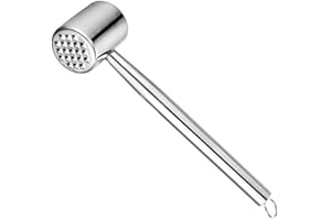 WANGZAIZAI Attendrisseur de viande, attendrisseur de viande double face en acier inoxydable 304, attendrisseur de schnitzel, maillet à viande pour steak, poulet, poisson, porc, va au lave-vaisselle