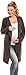 Happy Mama Women's Maternity Waterfall Cardigan Cable Knit Coat Long Wrap 326p (Graphite, ONE SIZE UK 8/10/12)
