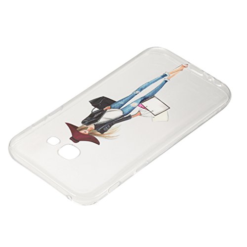 Funda Samsung A5 2017  CaseLover Samsung Galaxy A520 5 2  Carcasa Case Silicona Gel Clear Ultra Fina Flexibilidad Transparente Anti-rasgu  os Impresi  n Est  tica Cover para Samsung A5 2017 - Chica de moda