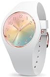 Ice-watch Sunset Rainbow Damen Uhr analog Japanisches Quarzwerk mit Silikon Armband IC015743