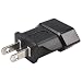 Produktbild rocabo Netzadapter / Stromadapter / Reiseadapter – für die USA und Japan – USA / Japan Stecker auf Euro Buchse – genormte Stecker/Buchsen – stabile und sichere Ausführung – Stecker-Typ A – schwarz