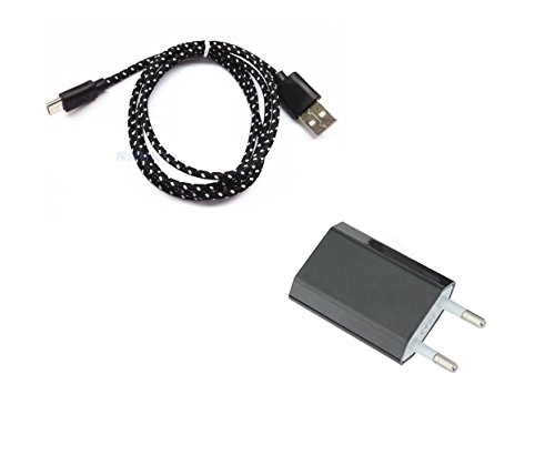 Reido® Textil 2m (Schwarz) 2in1 Set Adapter + USB Datenkabel für Samsung I9505 Galaxy S4 Galaxy (2m länge) Samsung Galaxy S6 S5 S7edge S7 S4 S3 S2 S6 S5 S6edge Galaxy S4 S5 I9300 I9505 S4mini S2 i9100 I9300 Galaxy S4 Galaxy S3 S3Mini S5mini Galaxy S3mini / S 4S4mini / S5 S5mini I9505 Galaxy S4 I9300 Galaxy I9100 I8190 I9500 Micro-USB Ladegerät Ladekabel Netzteil (kein Original) (2in1 Textil Schwarz Adapter+Kabel)