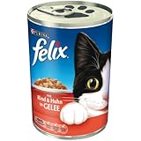 Felix Katzenfutter Häppchen in Gelee Rind und Huhn, 400 g