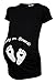 Happy Mama. Woman's Maternity Slogan Little Feet Funny Print Top T-shirt. 199p (Black, UK 16/18, 3XL)
