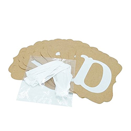 KEEKA “Just Married“ Vintage Papier Hochzeit Party Banner Foto Deko - 3