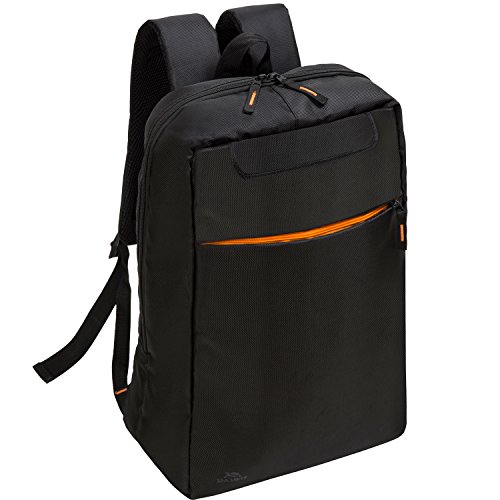 Notebook / Tablet Rucksack Reistasche für Geräte bis 43,9 cm (17,3 Zoll) in modernen schlichten Design - Schwarz