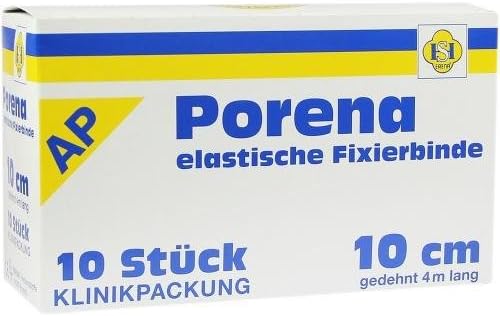 Porena Tie Elastic Gauze Bandage 10 cm White or Cello Pack of 10