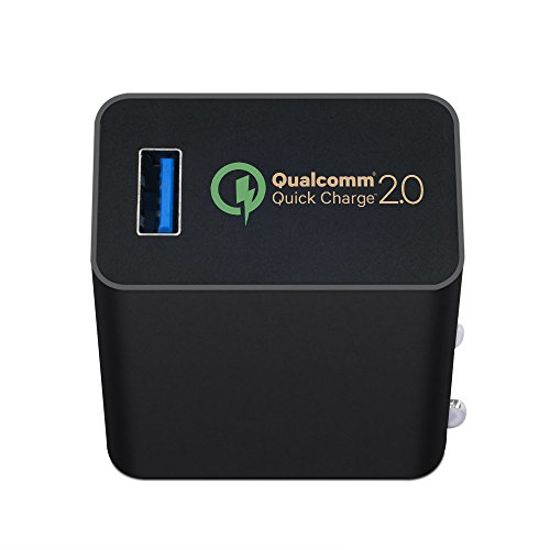 [Qualcomm zertifiziert] KFD Ladekabel Schnellladegerät Quick Charge 2.0 18W mit Micro USB Kabel für Sony Xperia Z4, Z4 Tablet, Z3 Tablet Compact, Z2 Tablet, Samsung S7/S6/Edge, Google Nexus 6, Motorola Droid/X, HTC One M9/M8, LG G2 Flex2/G4/V10, Blackberry Priv, Xiaomi Mi3, Mi4, Mi Note - 3