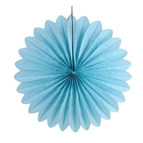 SUNBEAUTY Blau Set Papier Blumen PomPoms Wabenball LampionGeburtstag Babyshower Dekoration - 8