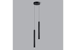 LIGKIN Lámpara Colgante LED Moderna Diseño Minimalista Lámpara de Techo Aluminio 2 luces Lámparas Colgantes LED Iluminación para Comedor Dormitorio Salón