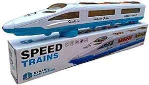 Metro Train High Speed Bump and GO Action Bullet Train Toy for Kids, Colorful LED Light Effects and Musical Sound Toy for Both Boys and Girls
