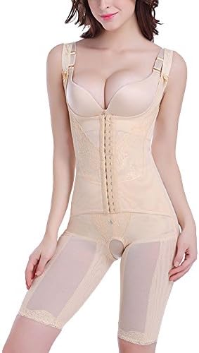 PengGeng Womens Slim Fit Corset Bodysuit Waist Trainer Slimming Full Body Shaper Nude 5XL