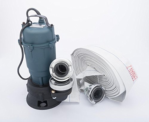 Wasserpumpe Tauchpumpe Baupumpe + 2″ Storz C Kupplung + 30m Schlauch - 4