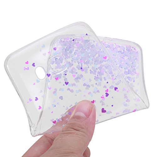 Felfy Hülle für Samsung Galaxy J5 (2016),Samsung J5 Silikon Tasche Hülle Ultra Dünne Slim Weicher Gel Flexible TPU Case Transparent Schutzhülle Silikon Crystal Case Durchsichtig Muster Silikon Kratzfeste Handyhülle Bumper Schale Case Tasche Etui für Huawei Samsung Galaxy J5 (2016) (Lila Liebe Schale) + 1 xSchwarz Schwarz Touch Stylus - 2