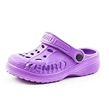  Trendige Unisex Kinder Garten Sommer Wasser Aqua Clogs Schuhe Lila 28/29