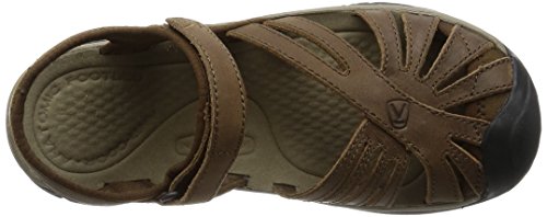 Keen Rose Leather Damen Sandalen Dark Earth - 8