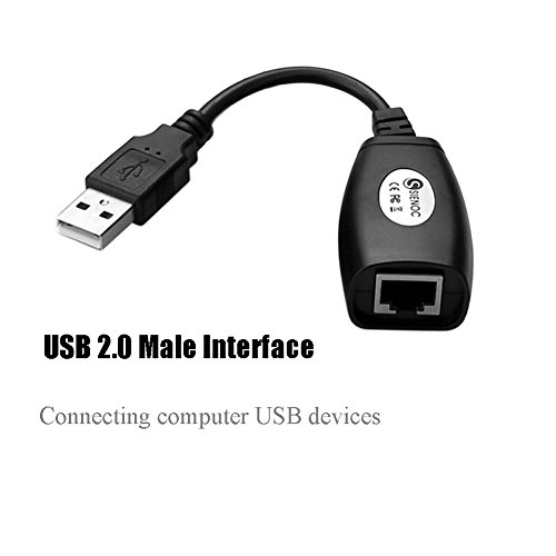 USB CAT5 / Cat5e / 6 Um RJ45 LAN Verlängerungsadapter Kable Extender adapter 150ft 45Meter - 3