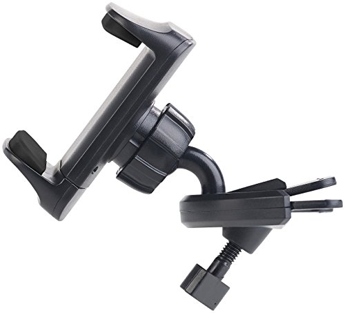 Lescars CD Slot Halterung: Kfz-Smartphone-Halterung fÃ¼r CD-Laufwerk, mit Kugelgelenk, 60-90 mm (CD Schacht Halterung)