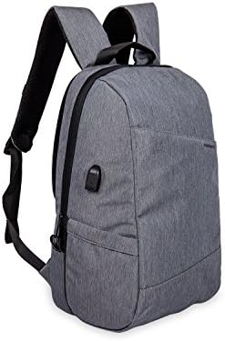 Rocktraveler Leisure Anti-theft Backpack 15.6 Inch Lap Top backpack with USB charging Port Waterproof Grey