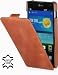 Produktbild StilGut exklusive Ledertasche UltraSlim Case für LG Optimus G in Cognac
