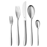 Inhalt: 60-teilig für 12 Personen: je 12 Gabeln, Tafelmesser, Löffel, Kuchengabeln, Tee-/ Kaffeelöffel - Artikelnummer: 1101009009