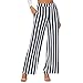 Produktbild ASHOP Damen Casual Streifen Leichte Streifen Print Streetwear Sommerhose Haremshose Elegant (M, Marinenblau)